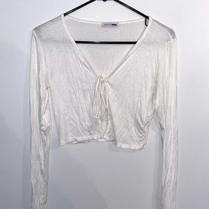 Open Front Crop Top S